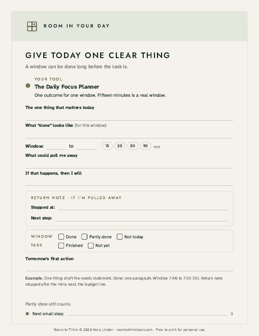 Preview: The Daily Focus Planner